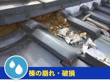 棟の崩れ・破損