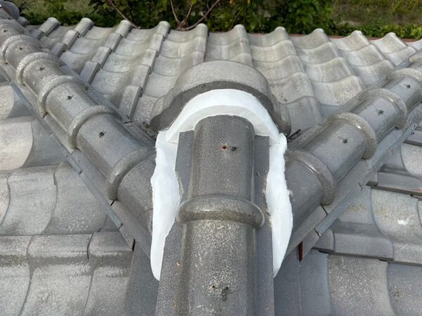 香川県高松市にて瓦屋根修理〈漆喰工事・瓦どめ工事〉の施工後写真